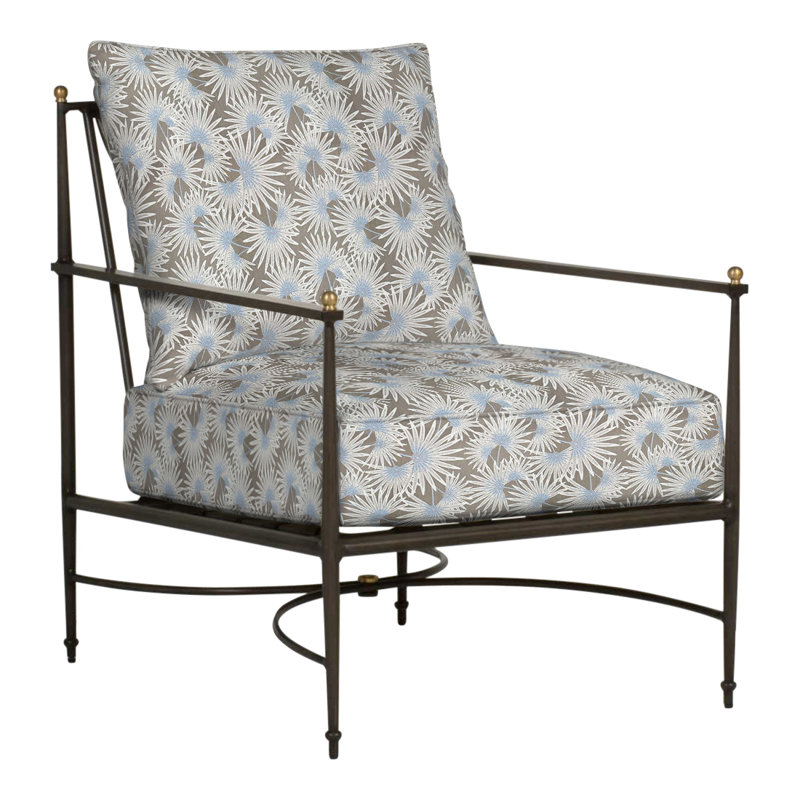 Chaise de patio avec coussins Roma, Welt, Perigold Etta Vapor