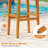 Gymax Outdoor Acacia Wood Bar Stools Set of 4 w/ PE Rattan Seats & Backrests-1561863205