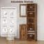Petite armoire de rangement étroite pour salle de bain H 67 po avec portes en verre-1020105572