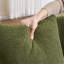 Canapé modulaire en L en éponge à compression complète, méridienne modulaire en chenille vert émeraude, haute densité 30D pour le salon, 900 lb-117789459