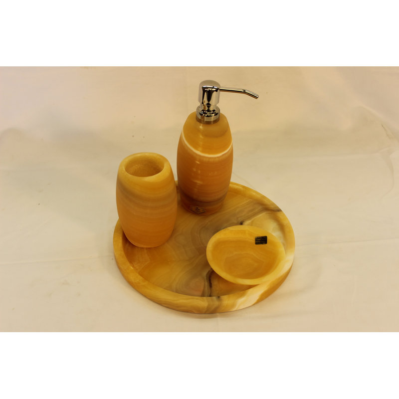 Ensemble d'accessoires de bain 4 pièces Onyx, Miel