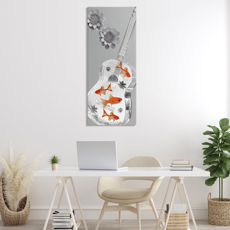 «Sparkle Fish», guitare par Sasha, H 48 po x l 20 po