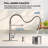 Stainless Steel Single-Handle Spring Pull-Out Faucet With Pull-Down Sprayer For Kitchens, Farmhouses, Campervans, Laundry Rooms-113608825
