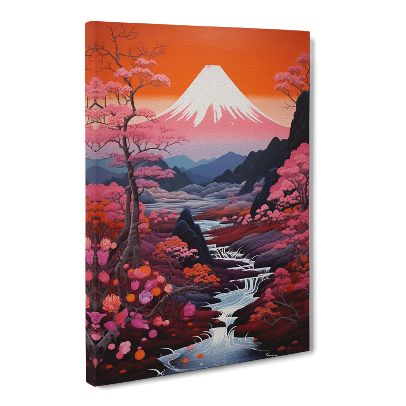Japanese Mountains Neo-Plasticism No.2 - Wrapped Canvas, 76cm H x 50cm W x 3cm D