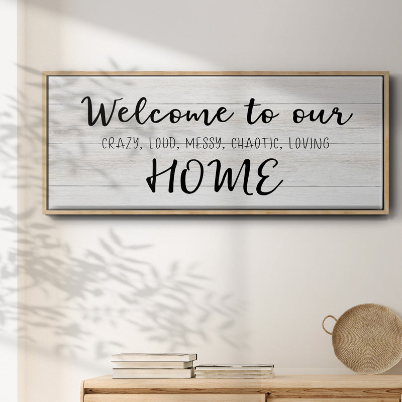 Welcome to Our Home - Toile encadrée, H 12 po x l 30 po