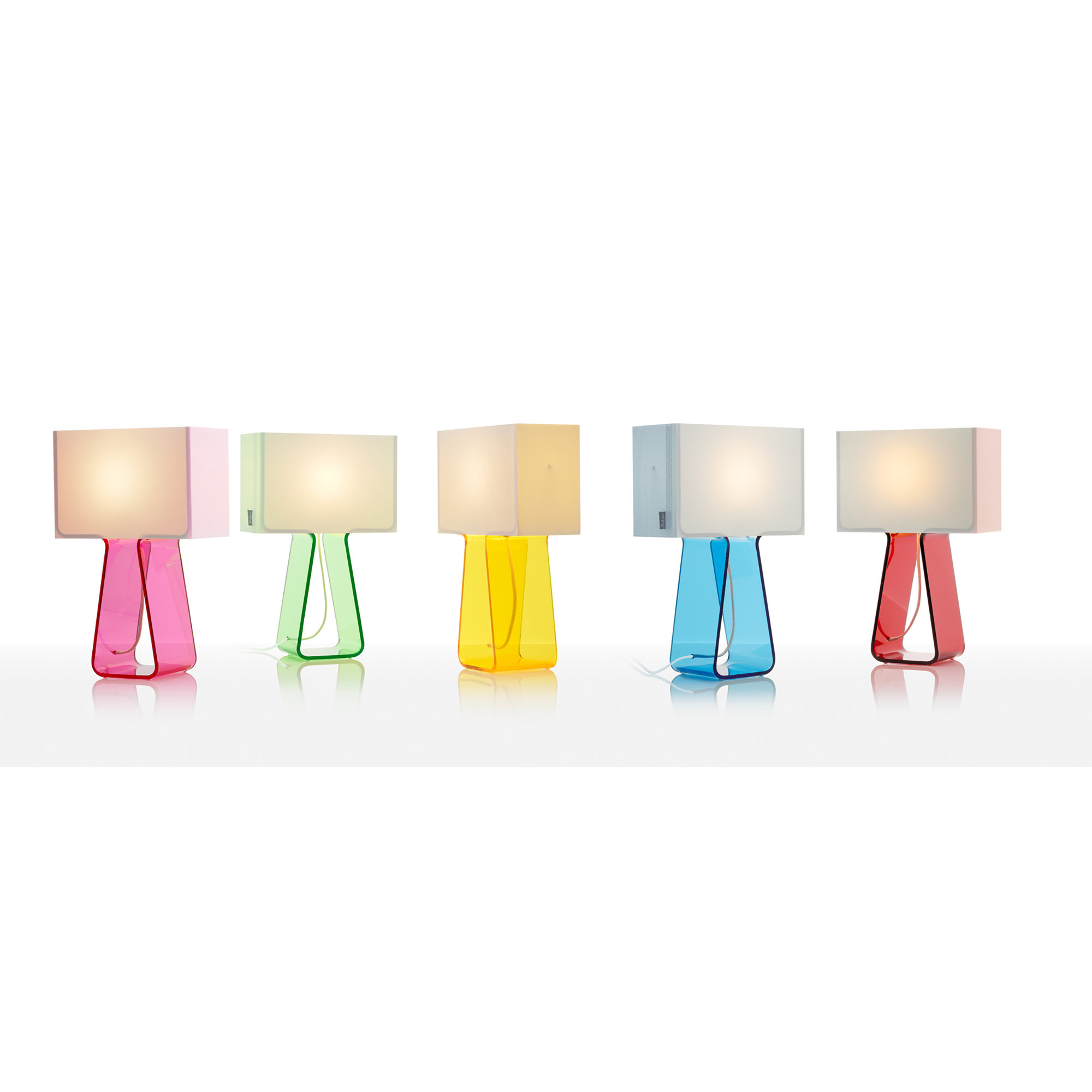 Tube Top Table Lamp, Light Blue