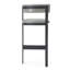 Ferol - Similicuir gris moderne + tabouret de bar noir