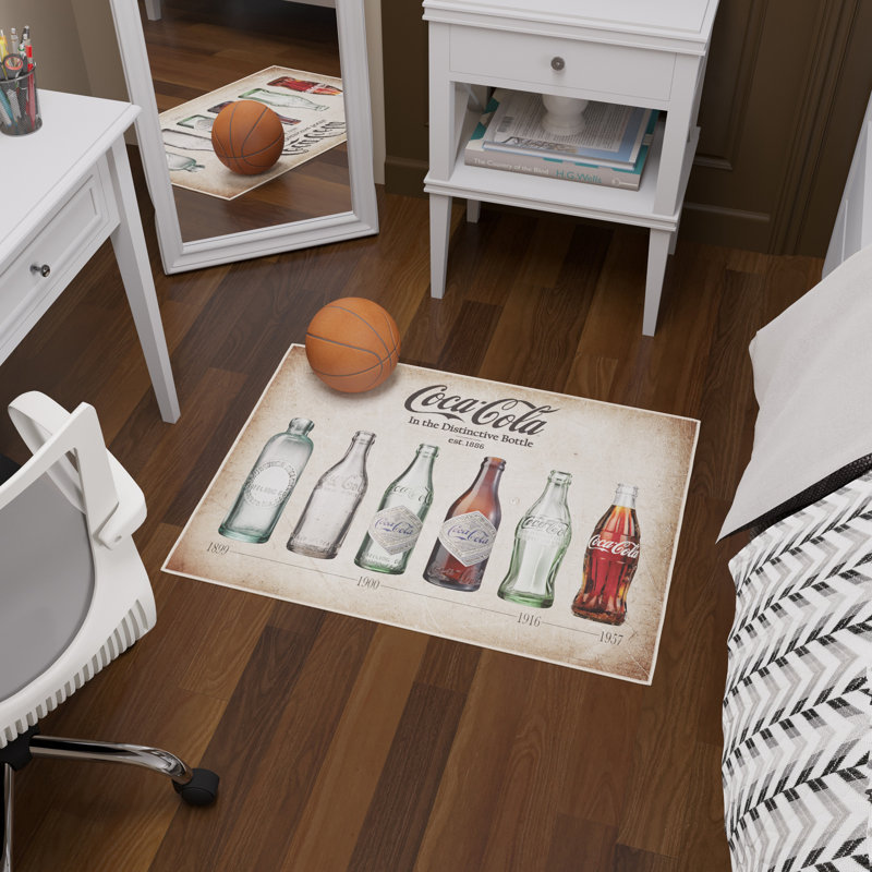 Tapis antidérapant Coca-Cola, Rectangle 2 pi 3 po x 3 pi