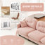 Canapé-lit modulaire à causeuse avec tissu chenille, dossier capitonné, conception ergonomique, mousse haute densité, accoudoirs faciles à installer et élégants pour le salon-855355599-855355598