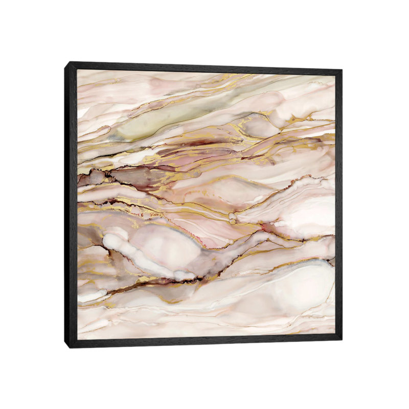 Graceful Marble I by Carol Robinson - Print on Canvas, Black Framed, 66.04 cm H x 66.04 cm W