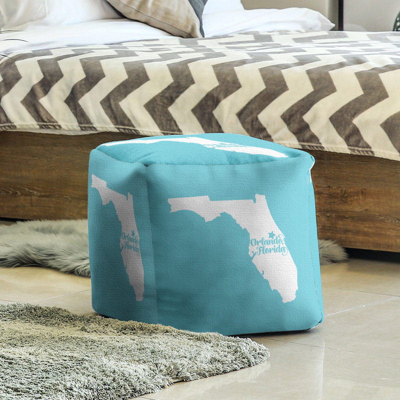 Repose-pieds cube en floride orlando, Bleu sarcelle