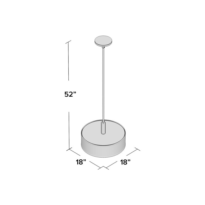 Luminaire suspendu tambour 3 lumières unique Wittig