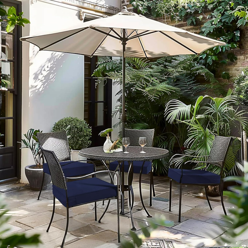 Coussins de chaise de patio pour l'extérieur, coussins de siège imperméables pour meubles de patio, coussins de canapé de jardin avec poignées et sangles réglables de 3 ans