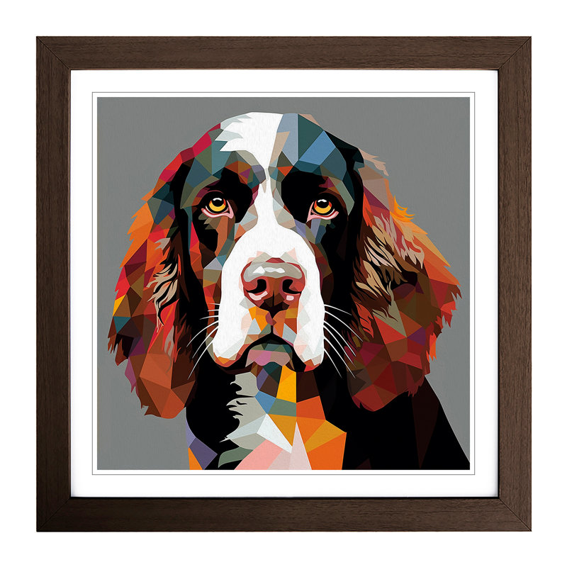 1 Piece Single Picture Frame Wall Art, Walnut