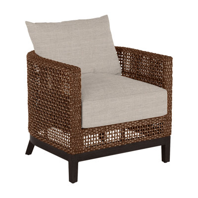 Fauteuil demi-tonneau péninsule - acajou / châtaignier