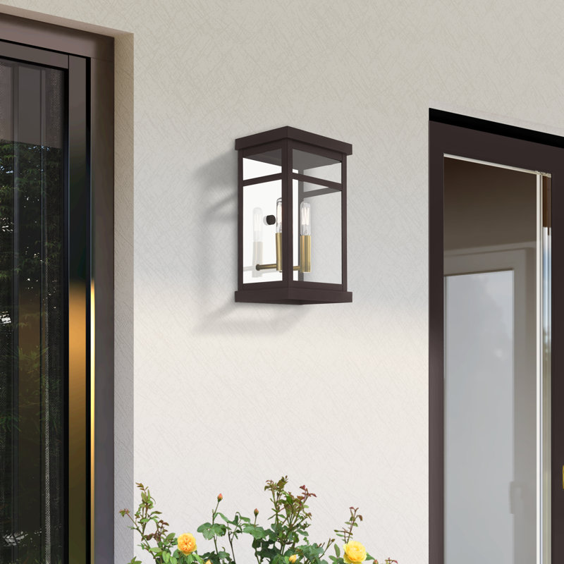 Lanterne murale d'extérieur à 2 ampoules Swann, H 12,75 po x l 7,5 po x P 6,25 po, Bronze