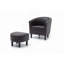 Chaise Salem G00203-C + repose-pieds, brun foncé-853372912