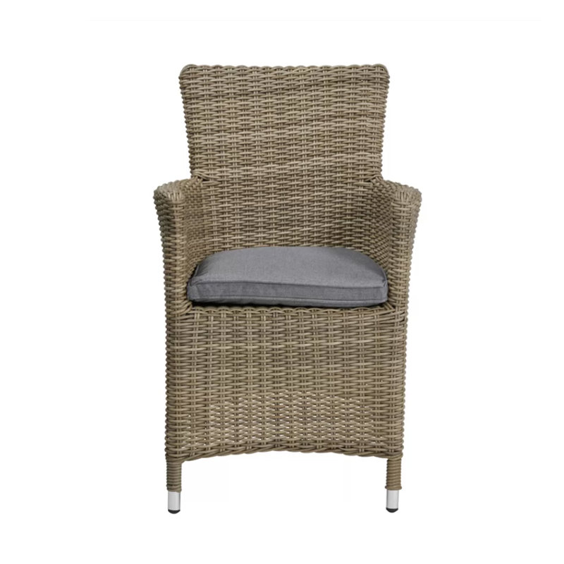 WENTWORTH 4 Seater Round Carver Dining Set (1 x 110cm Table & 4 x Chairs inc Cushions)