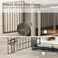 Large Dog Crate Furniture with Drawer Storage, Sliding Doors, Rotating Bowls-914964205
