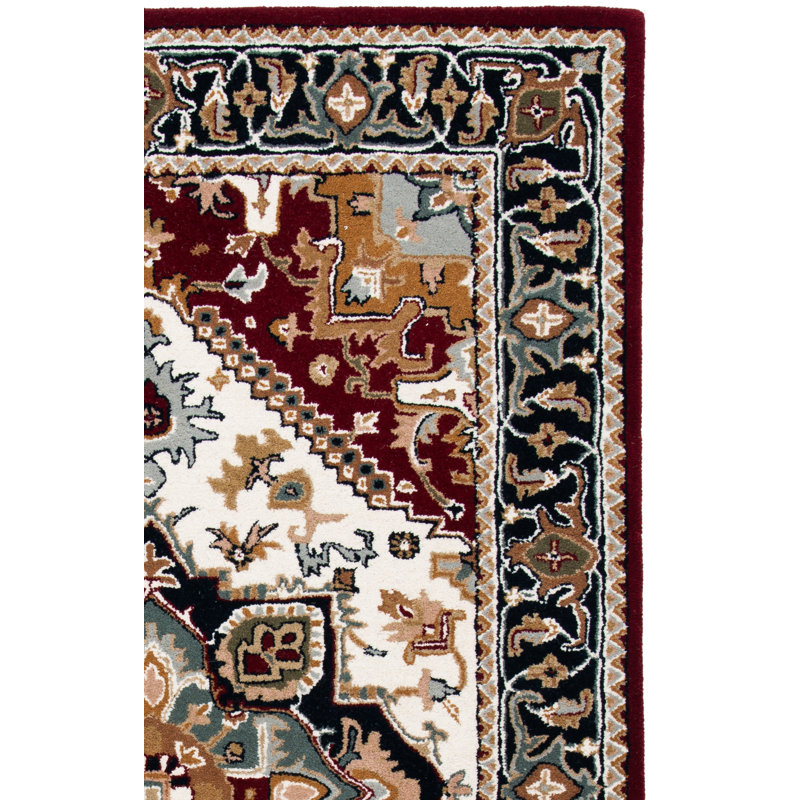Tapis oriental en laine touffeté à la main Wahcheechee, Carré 8 pi