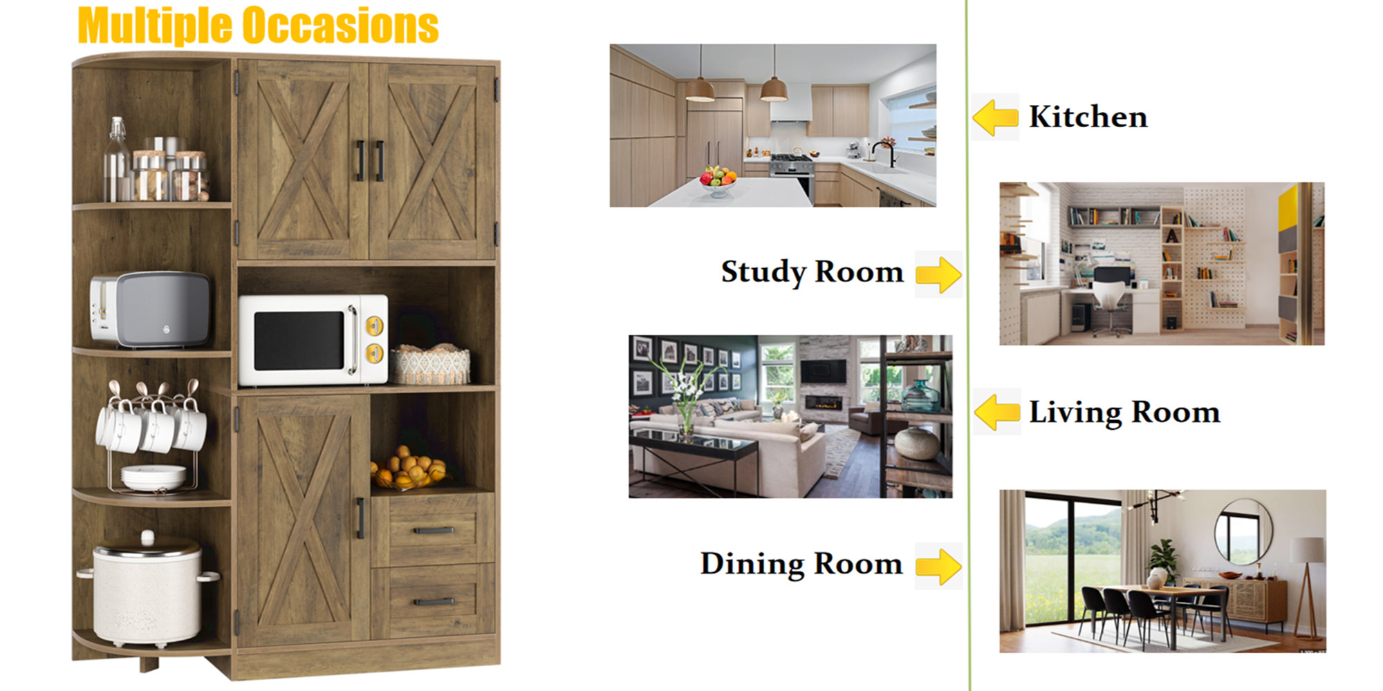 Laurel Foundry Modern Farmhouse Straun Kitchen Pantry With Farm Doors