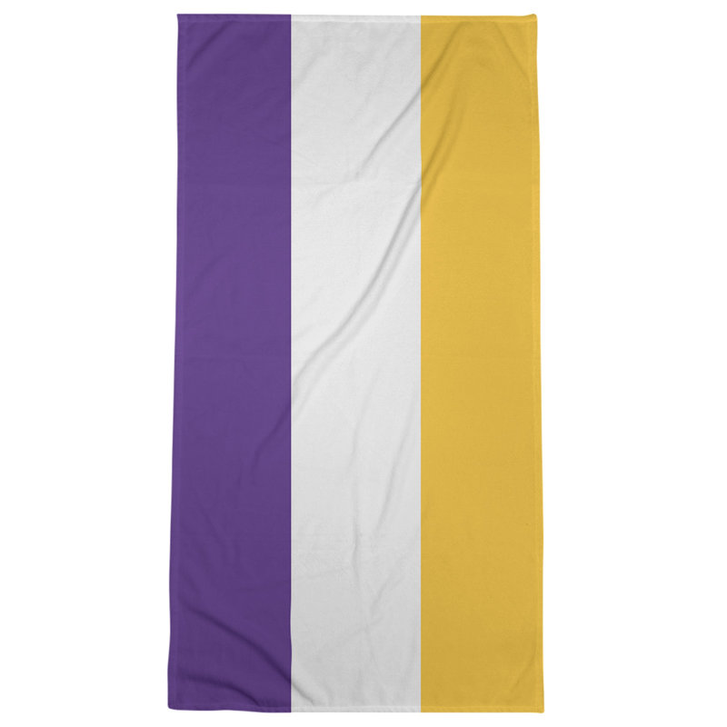 Microfiber Bath Towel, Tennessee Red Football Purple/White/Yellow