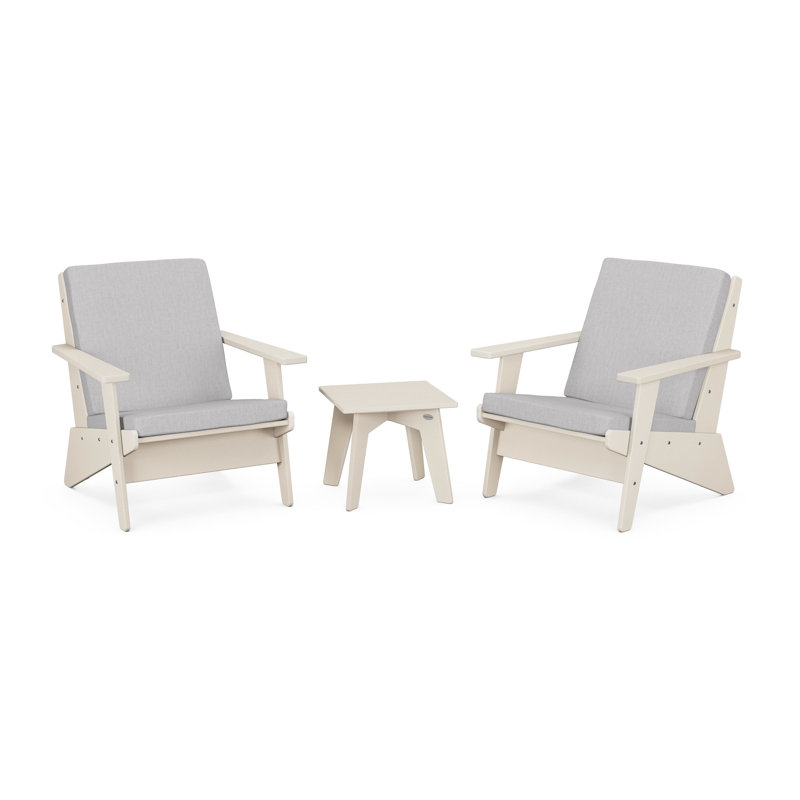 Riviera Modern Lounge 3-Piece Set, Sand, Granite