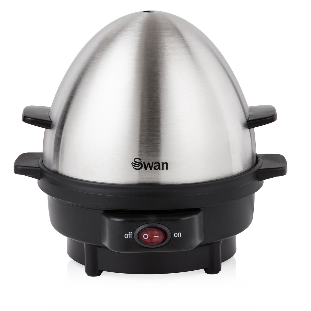 Swan Egg Boiler & Poacher 350W With Stainless Steel Lid Sf21020n - Boil 7 Eggs Or Poach 3, 3 Settings, Buzzer, Measuring Cup - Image 6