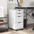 Jennasis vidaXL MOSS 4-Drawer Chest with Wheels, Solid Pinewood, 13.4"x15.4"x25.8"-1985047490