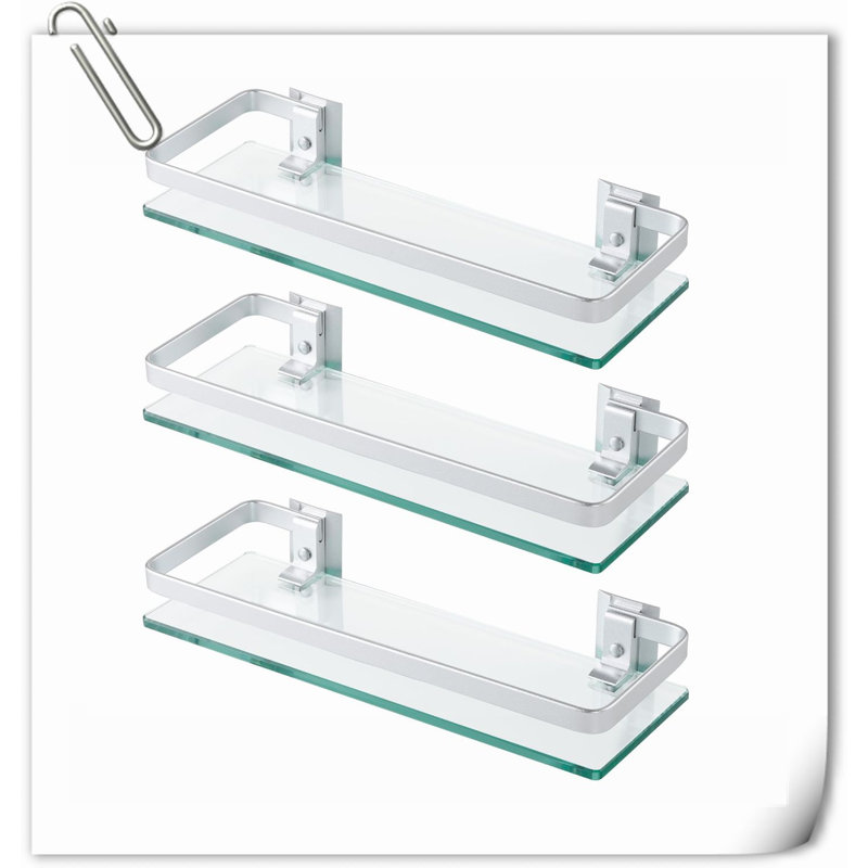 Donesia Wall Glass Shower Shelf