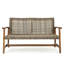 Causeuse en bois et osier Hampton