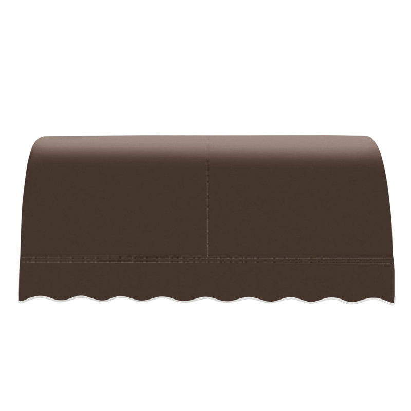 Awntech Savannah Acrylic Fabric Fixed Awning, Brown, 44" H x 100.5" W x 36" D