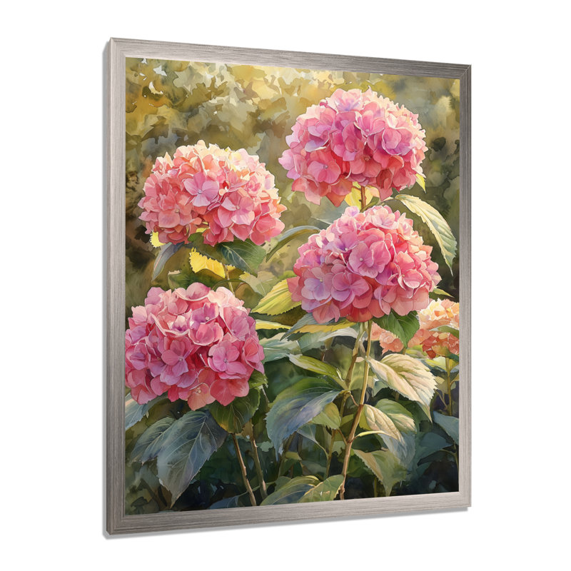 Alexis - impressions florales sur toile, H 20 po x l 12 po, Picture Framed, Argent argent