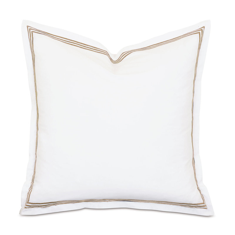 Tessa Sham, White/Antique, Euro, Multi-stripe