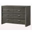 Mobilier de chambre à coucher 1 tiroir rustique contemporain à 6 tiroirs de rangement à finition grise rustique