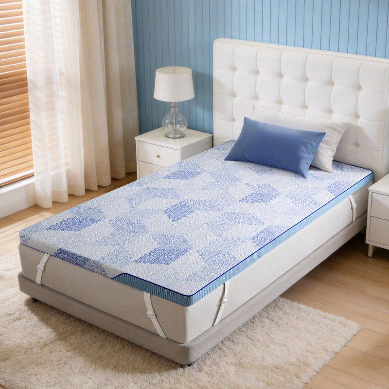 Surmatelas en mousse viscoélastique rafraîchissante Kundra, Simple