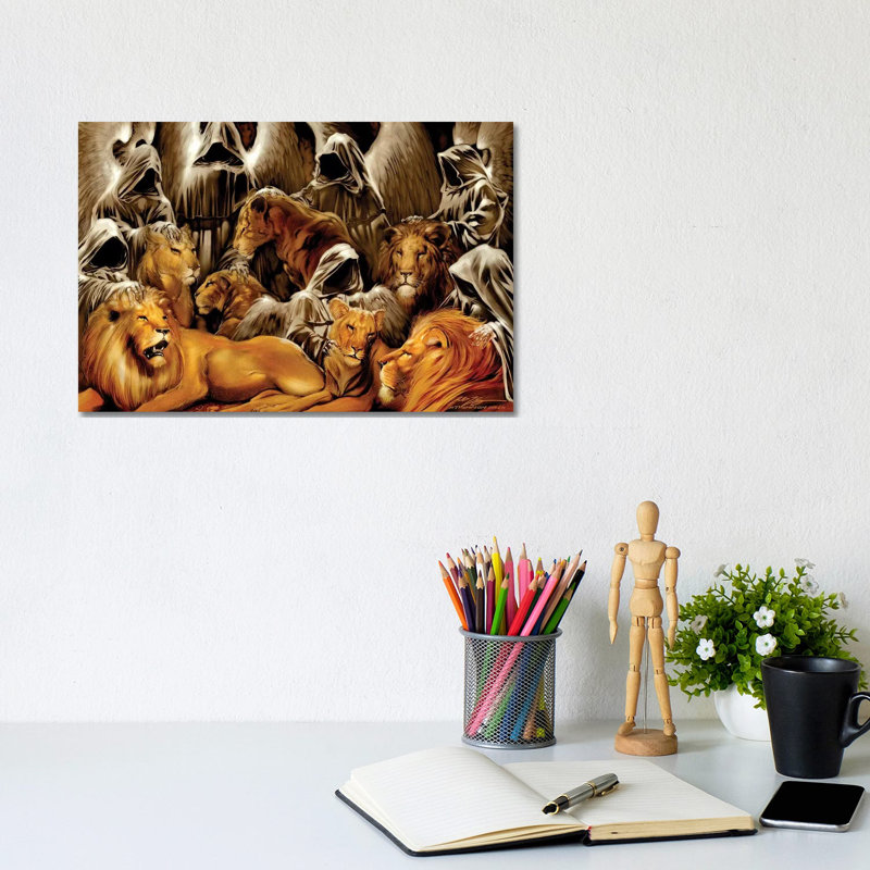 The Lion's Den by Ruth Thompson - Wrapped Canvas Print, 20.32cm H x 30.48cm W x 1.905cm D