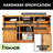 Mini Black Rustic Straight Design Non-Bypass Single Track Two Door Hardware Kit For Cabinet Use( Cabinet Not Included）-1814816366