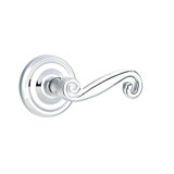 Scroll Privacy (Bed & Bath) Door Lever with Round Rosette