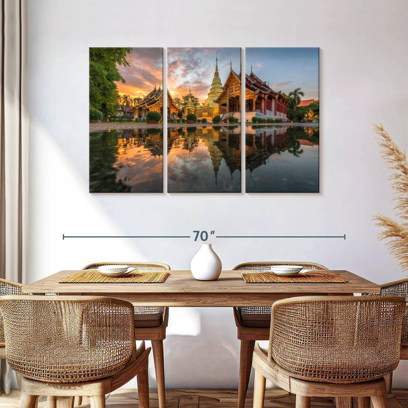Adella Buddhist Wat Phra Singh, 36" H x 57" W