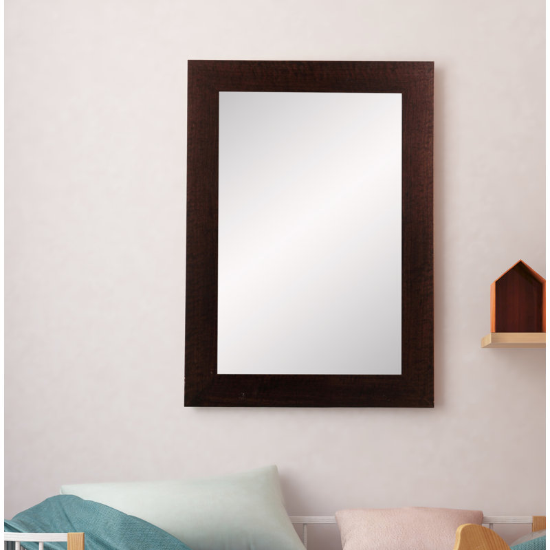 Miroir Samual, H 41 po x l 32 po, Crème / Grain brun