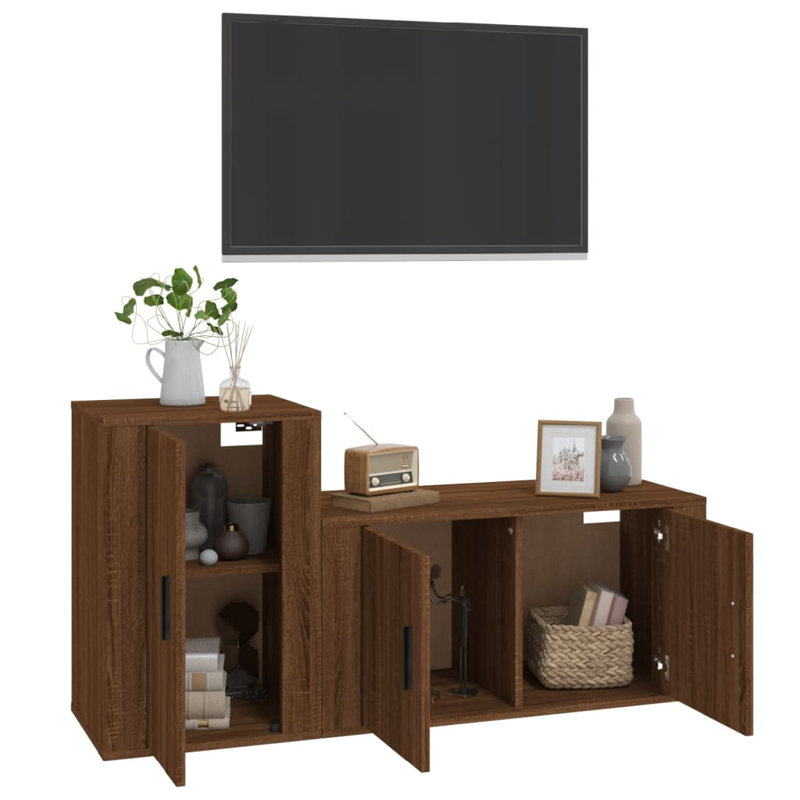 Koryn Unfinished Floating TV Stand for TVs up to 60", Concrete Grey, 23.6'' H x 47.2'' L x 13.6'' W