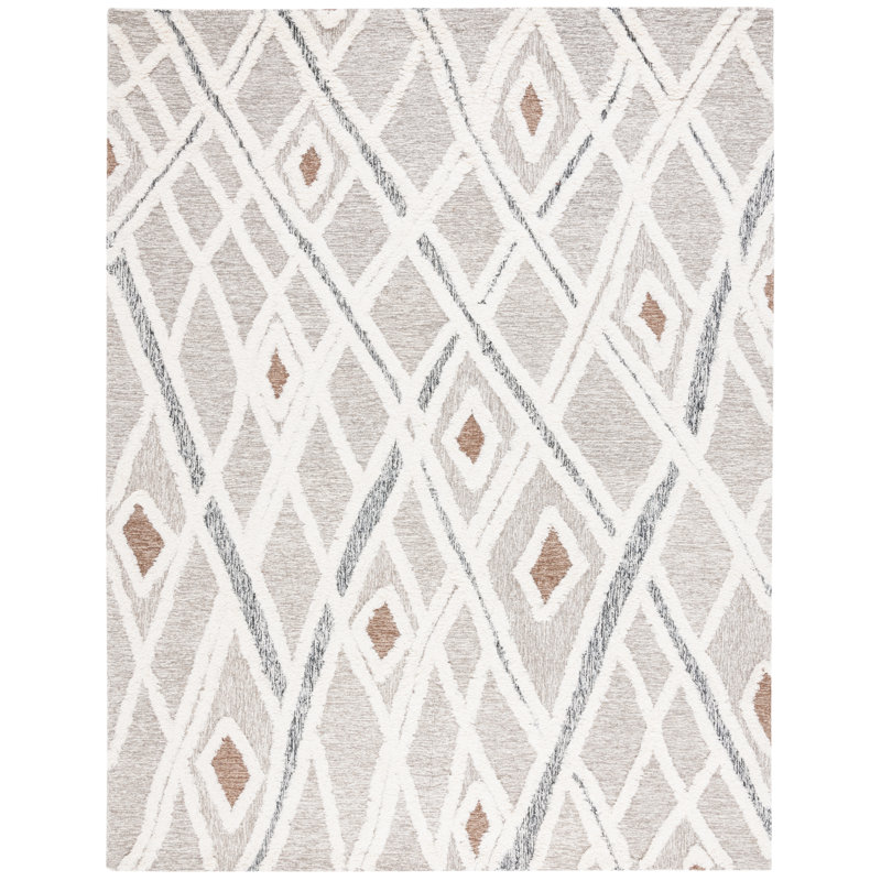 Addelyn Striped Wool Hand Tufted Area Rug, Rectangle 243.84 x 304.8cm