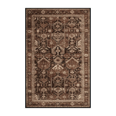 Machine Washable Persian Brown Area Rug