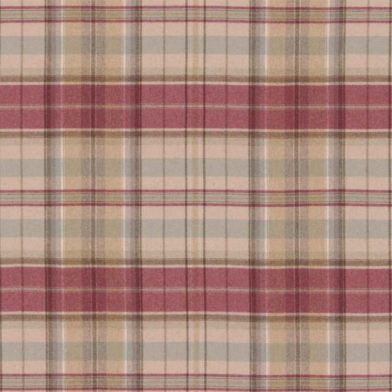 Byron Fabric, Cherry/Biscuit