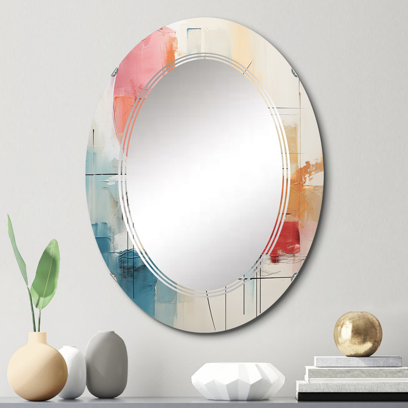 Lemland - Miroir mural moderne ovale, 30 po x 20 po
