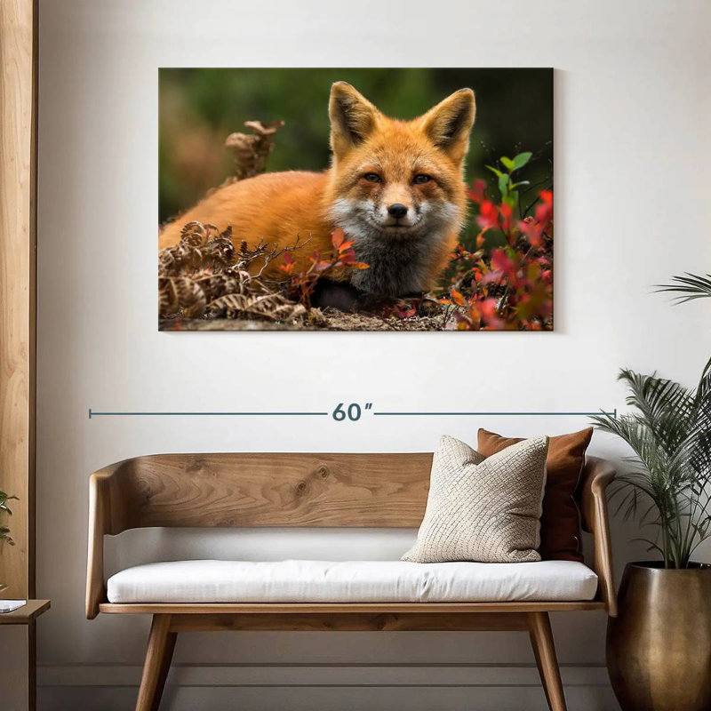 Happy Fox, 30" H x 45" W