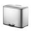 Poubelle de recyclage rectangulaire 9,5 gallons avec deux compartiments de 4,75 gallons