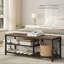 Wooden Storage Bench With Shoe Rack