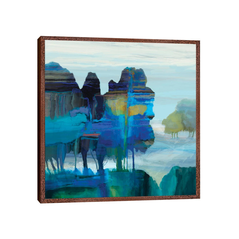 Ridge VI by Michael Tienhaara - Print on Canvas, 93.98cm H x 93.98cm W x 3.81cm D, Classic Brown Wood Floater Framed